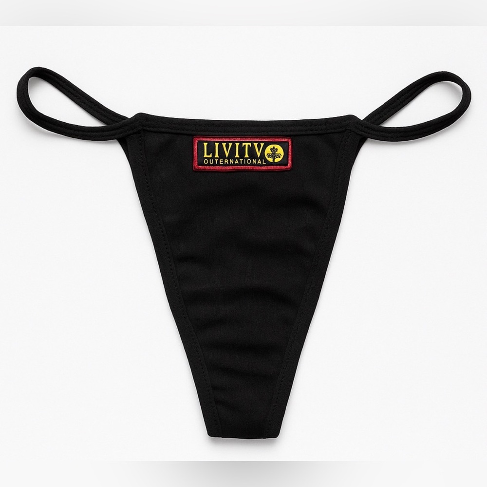 Livity Outernational Livi-G Thong Black size XL Hemp Organic Cotton New(F80)